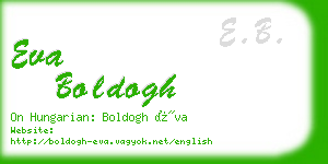 eva boldogh business card